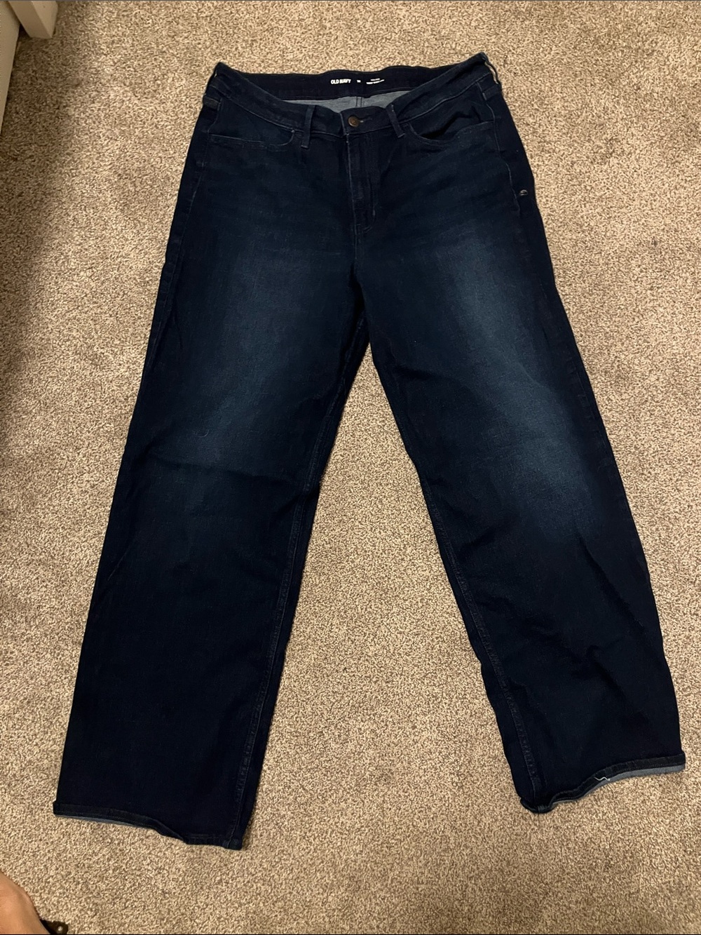 Old Navy Women's Dark Blue High Rise WOW Wide Leg Jeans